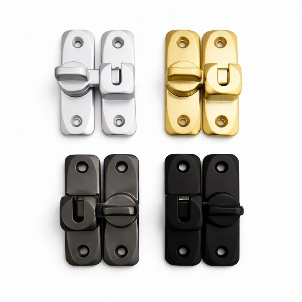 2Pcs No-Drill Door Latch Buckle with Screws — image 5