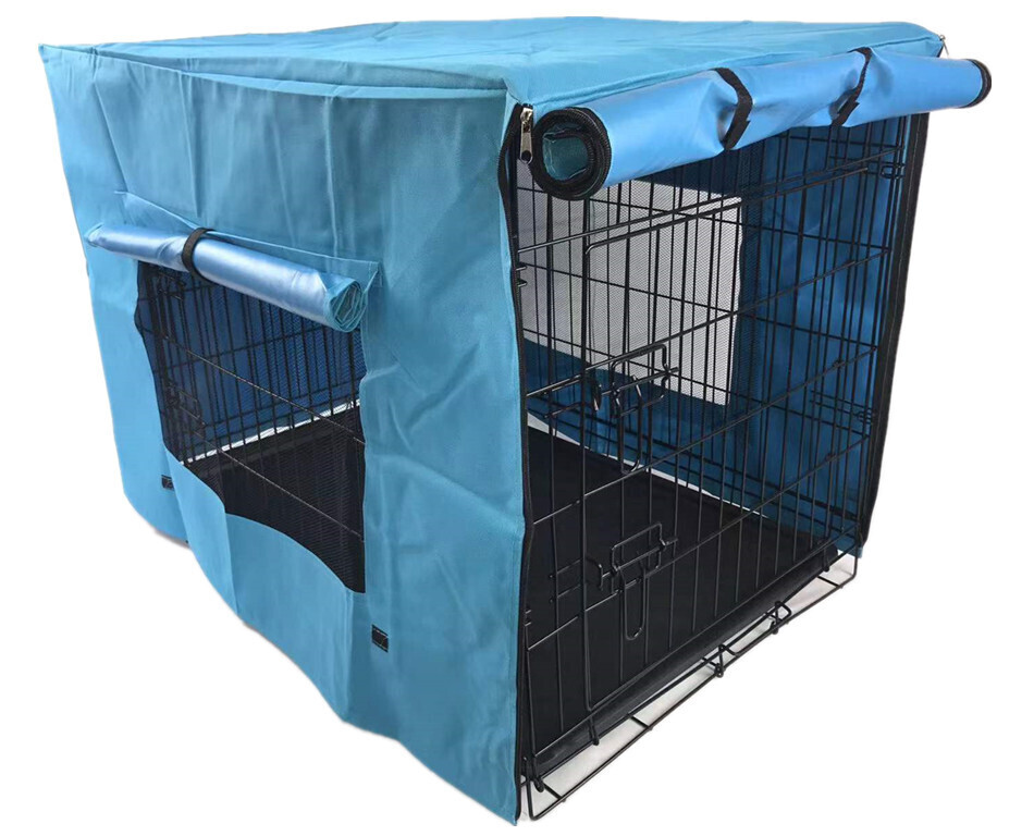 YES4PETS 24' Dog Cat Rabbit Collapsible Crate Pet Cage Canvas Cover Blue โ image 2
