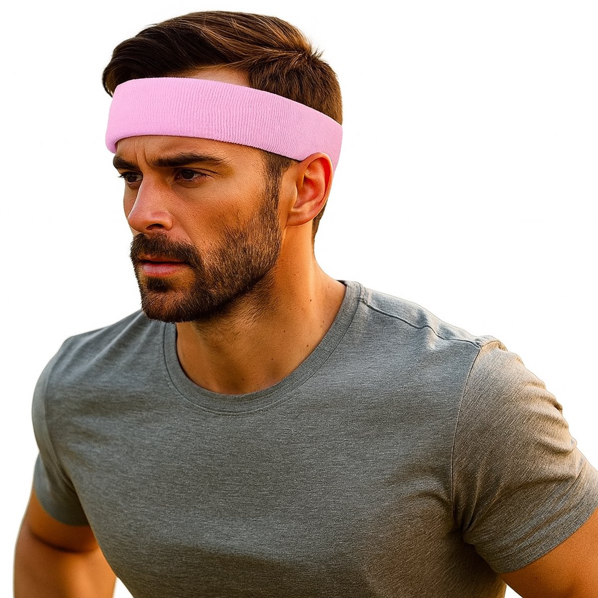 Headband | Sweatband | Sweatbands | Head | Sports band | Light Pink