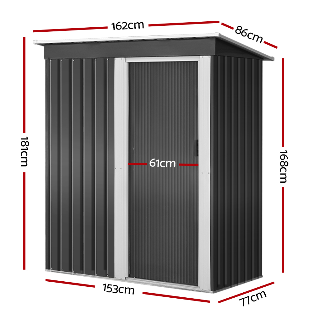 Giantz Garden Shed 1.62x0.86M Sheds Outdoor Storage Tool Workshop House Shelter Sliding Door — image 2