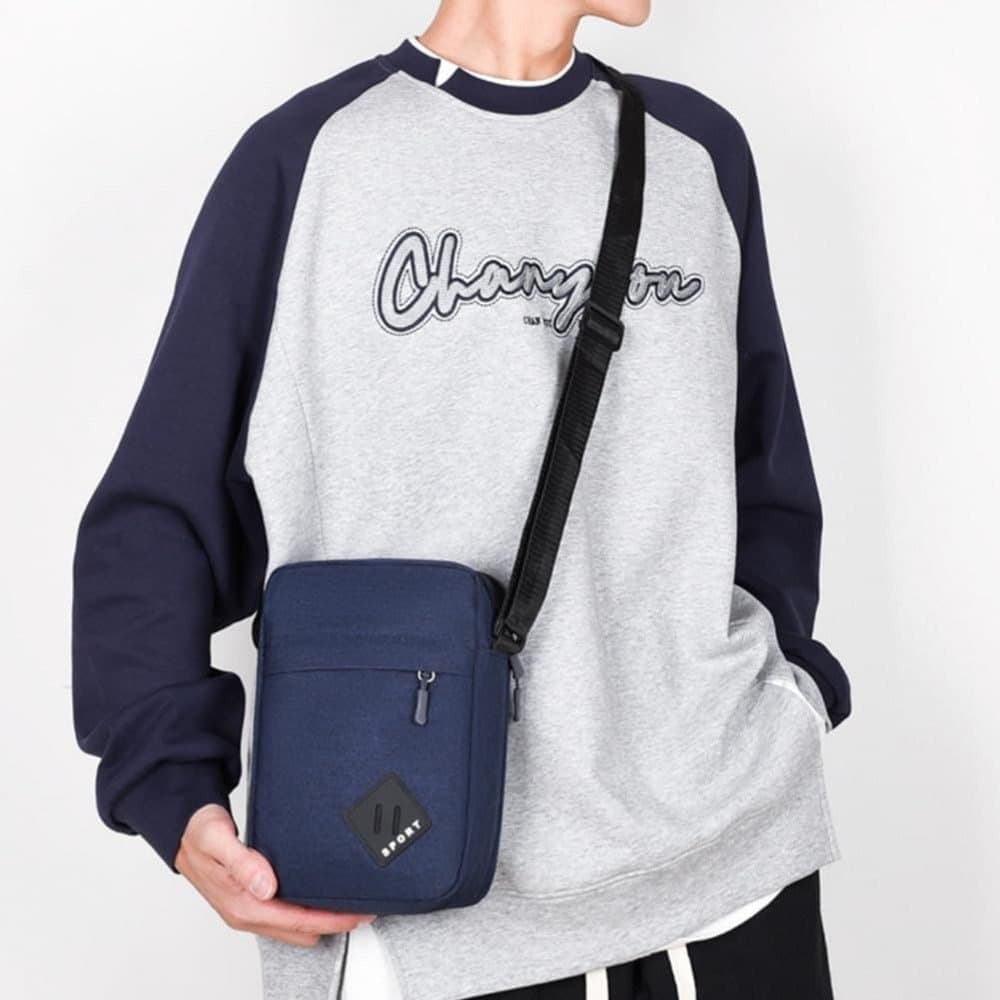 Waterproof Multifunctional Shoulder Bag with Two Compartments, 16x23x9cm, Blue — image 6