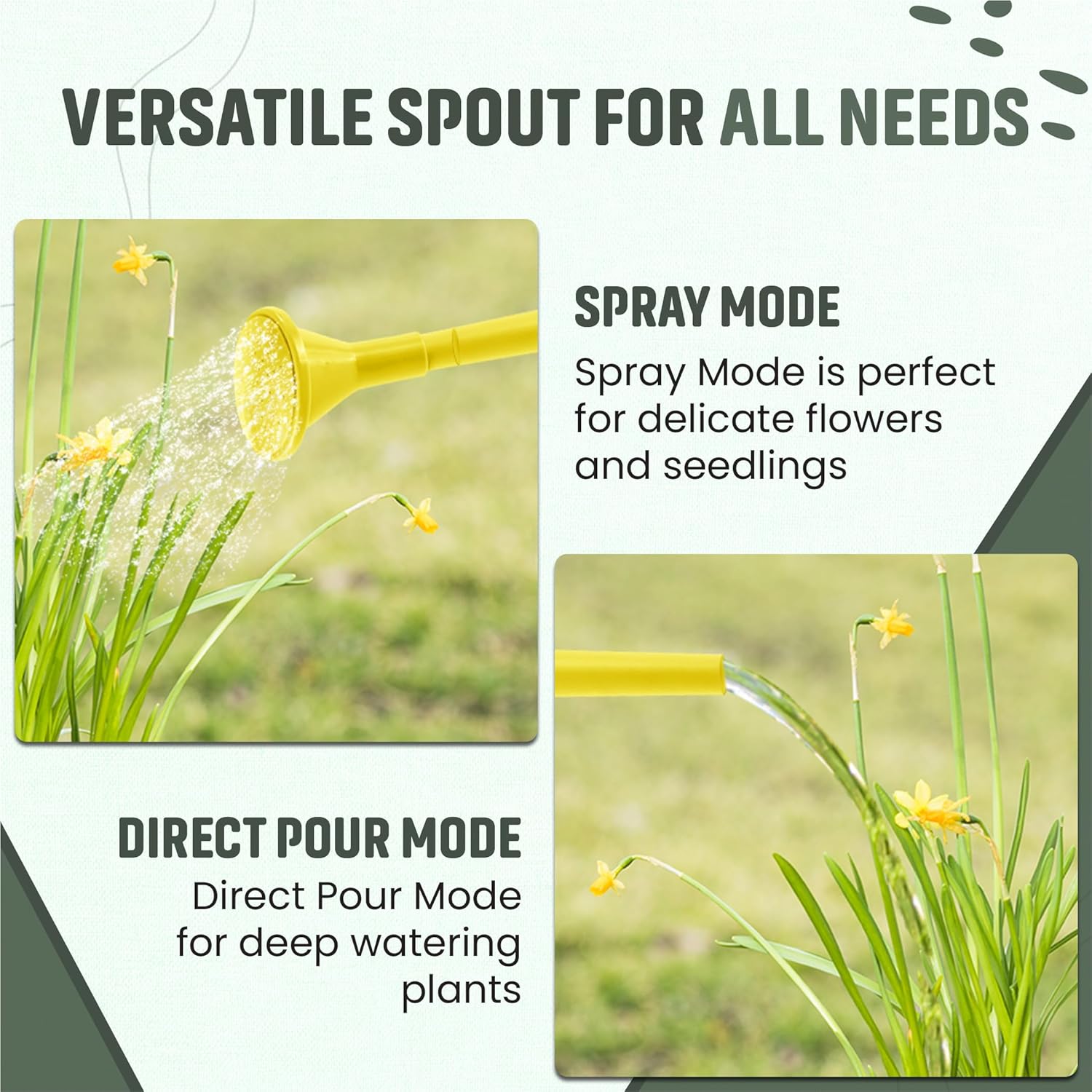 Plastic watering can - Plastic sprayer - Durable garden watering can - For plants and flowers - Easy-to-pour watering can for outdoor and indoor use - 1.8L โ image 4