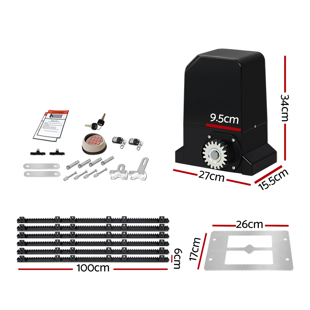 LockMaster Automatic Sliding Gate Opener Kit Keypad 6M 1000KG โ image 2