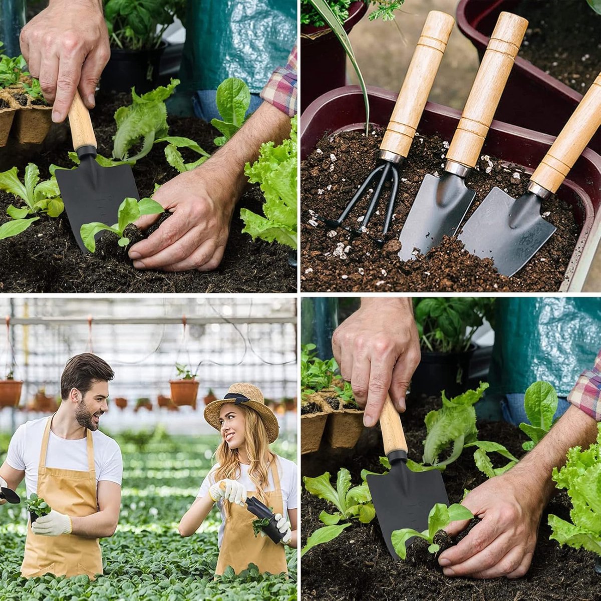 Garden Tool Set - Handy 3-piece set with small trowel for bonsai and plant maintenance — image 3