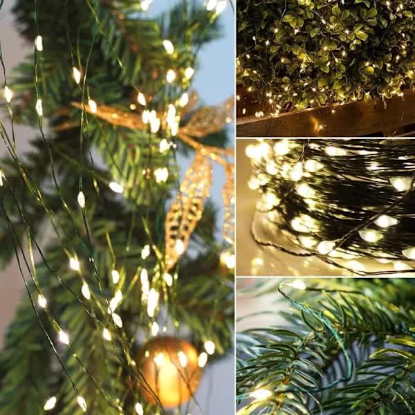 LED String Lights 50m Warm White 500 LEDs IP44 Waterproof Remote Control 8 Modes for Christmas Tree Outdoor Wedding Party Decoration — image 5