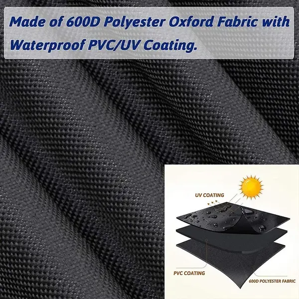 420D Waterproof Grill Cover Oxford Fabric for Weber Q1000 Q2000 Series Outdoor BBQ Protection Black 54 × 76 × 69 cm — image 4