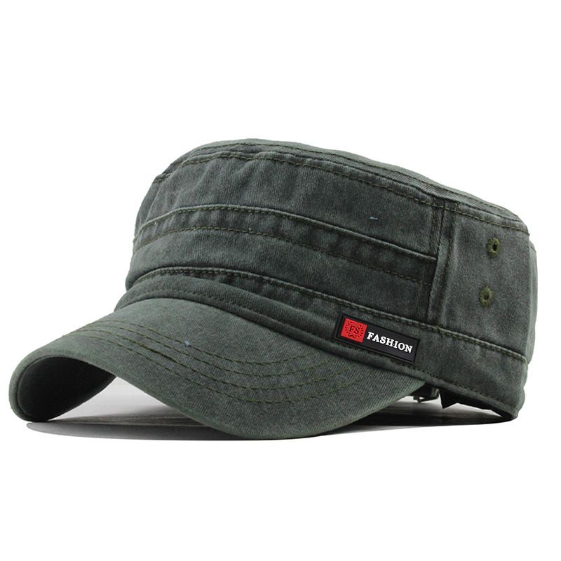 Xu Guan Washed Cotton Baseball Cap Adjustable Sunshade JX-5366 Army Green — image 4