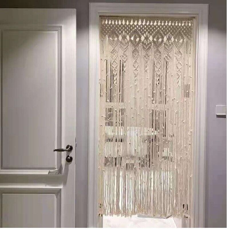 2m Heavy Duty Macrame Curtain Boho Woven Wall Hanging Window Doorway Wedding โ image 5