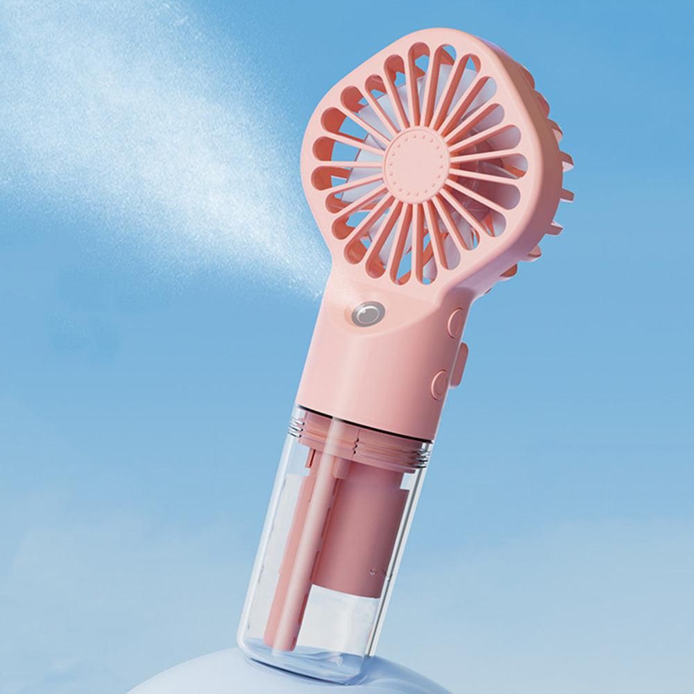 Handheld Misting Fan - Portable Rechargeable Spray Cooling Fan for Home & Office Pink — image 4
