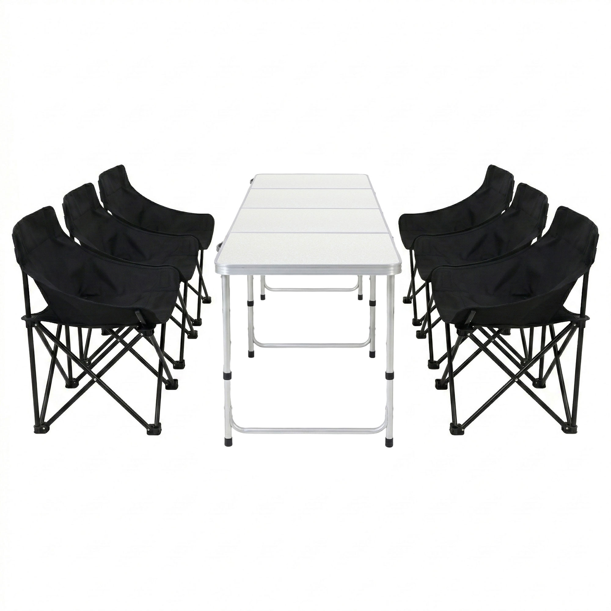 Weisshorn 7pc Camping Table Chair Set Outdoor Folding Aluminium Portable Picnic — image 3