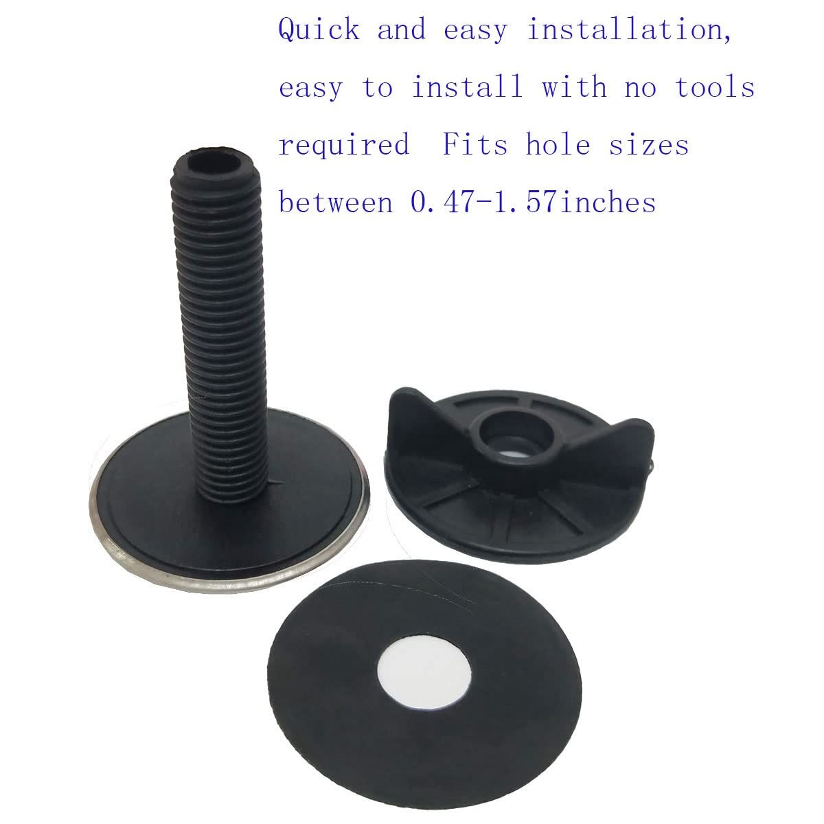 2 Pieces Faucet Hole Cover Sink Hole Cover Kitchen Sink Tap Hole Cover Soap Dispenser Cover(0.47 to 1.57 Inch in Diameter) — image 3