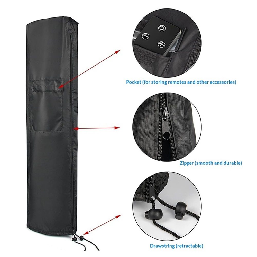Patio Heater Covers, Waterproof Outdoor Heater Cover with Zipper Heavy Duty Electric Heater Storage Cover for Patio Outside Home Use (10.2" x 12.6" x โ image 4