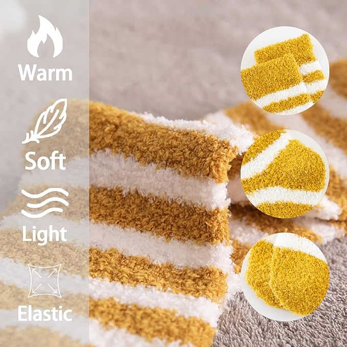 Pairs Warm Soft Socks Women, Sleep Socks for Women, Soft Microfiber Thick Soft Socks Women Size 36-40 for Winter_jarx โ image 2
