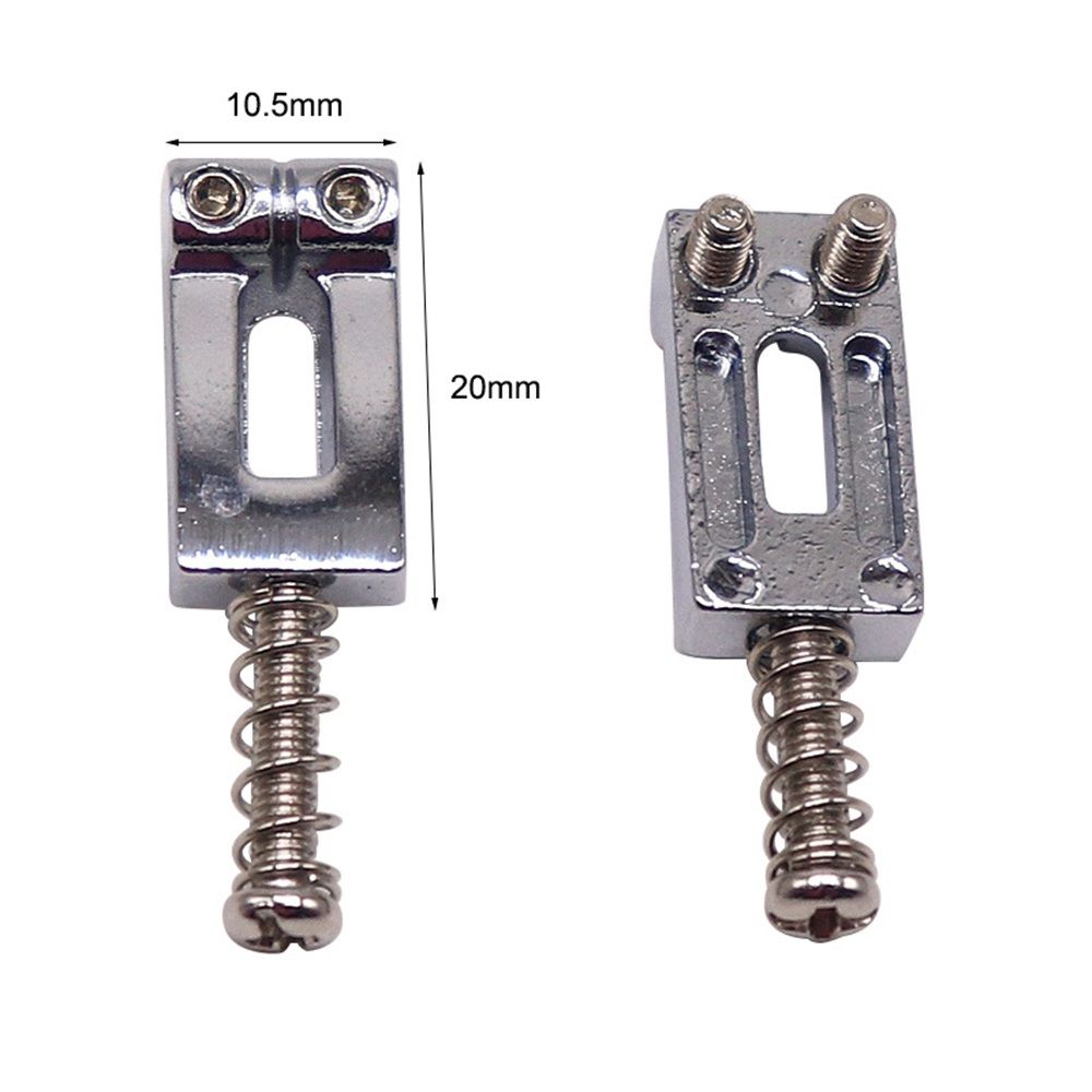 Modern Brass Guitar Roller Bridge Saddles for ST Style Electric Guitar, Chrome (Set of 6) Guitar Tremolo Bridge Saddles Electric Guitar Replacement โ image 3