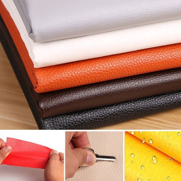 Self-Adhesive Leather Fix Repair Patch Stick Sofa Repairing Sub - Perfect Red 35*137CM — image 4