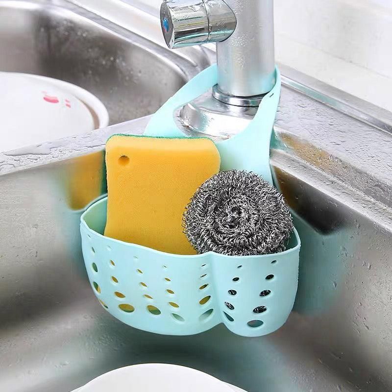 2PCS Kitchen Drain Holder Sponge Sink Storage Rack Basket Organizer Shelf Bathroom - Pink โ image 5