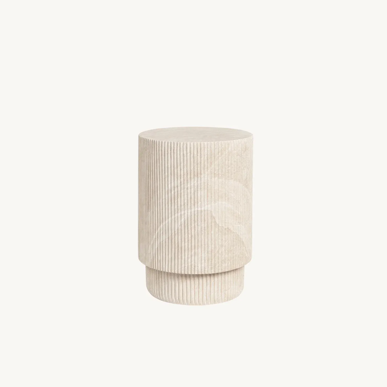 Interior Ave - Vera Fluted Stone Side Table - Matte Natural Stone โ image 4