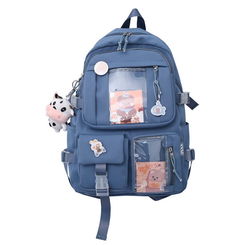 Blue Backpack for Girls Cute Fashion Travel Backpacks Bookbag School College Students Backpack Durable Backpack Cool