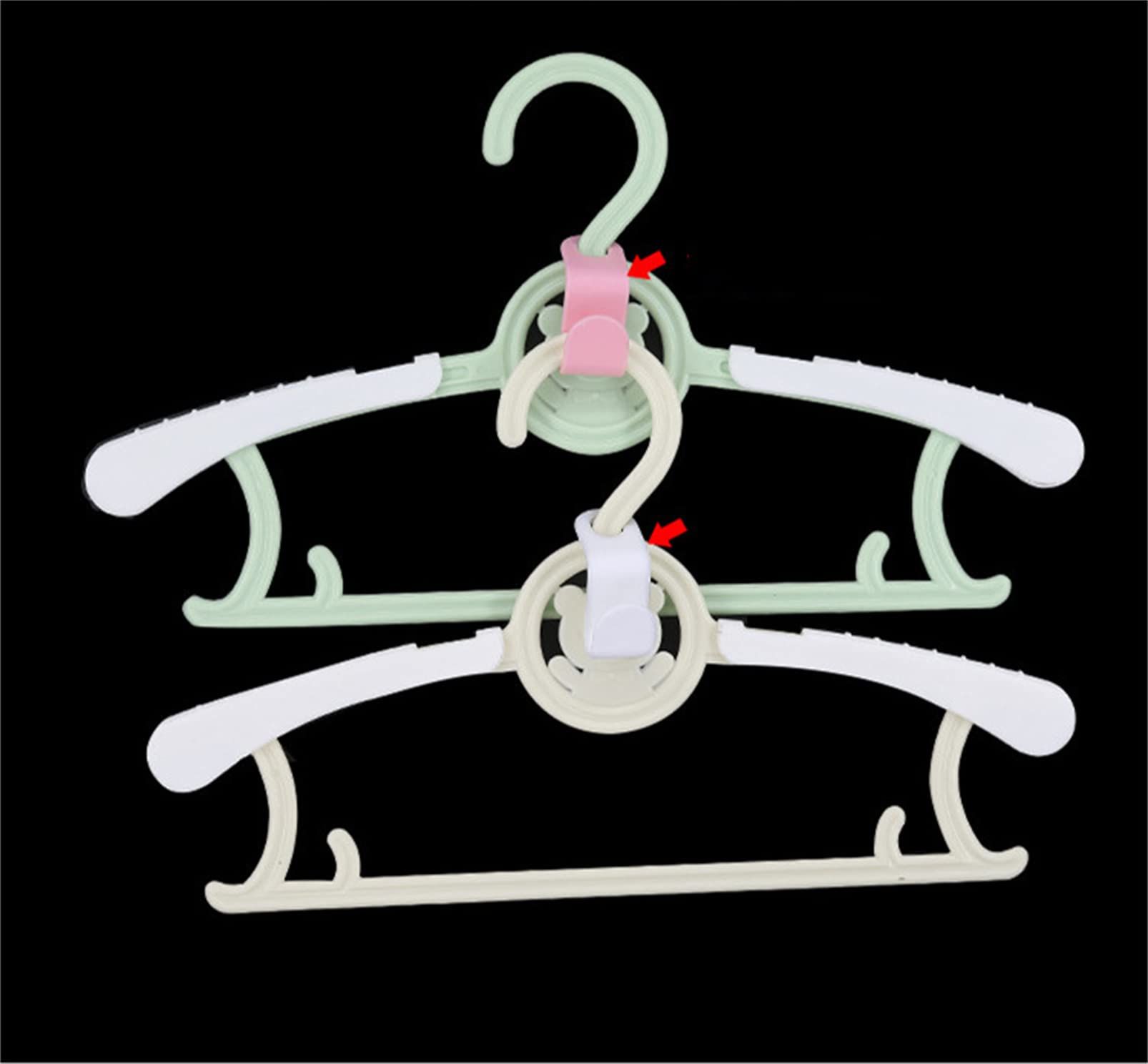 Clothes Hanger Connector Hooks Plastic Cascading Hangers Saving Organizer Hanger Hooks for Heavy Duty(10 PiecesRandom Color) — image 3
