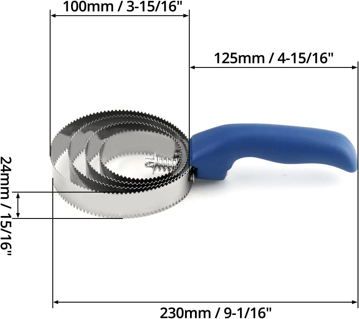 Double Sided Curry Comb, 2 Pack 4 Rings Stainless Steel Curry Comb with Soft Touch Grip, Blue โ image 6