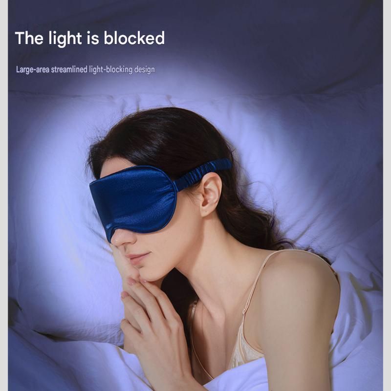 Champagne gold Imitation Silk Sleep Eye Mask - Soft Breathable Light Blocking Design with Elastic Strap for Travel, Nap, and Night Sleep Comfort โ image 6