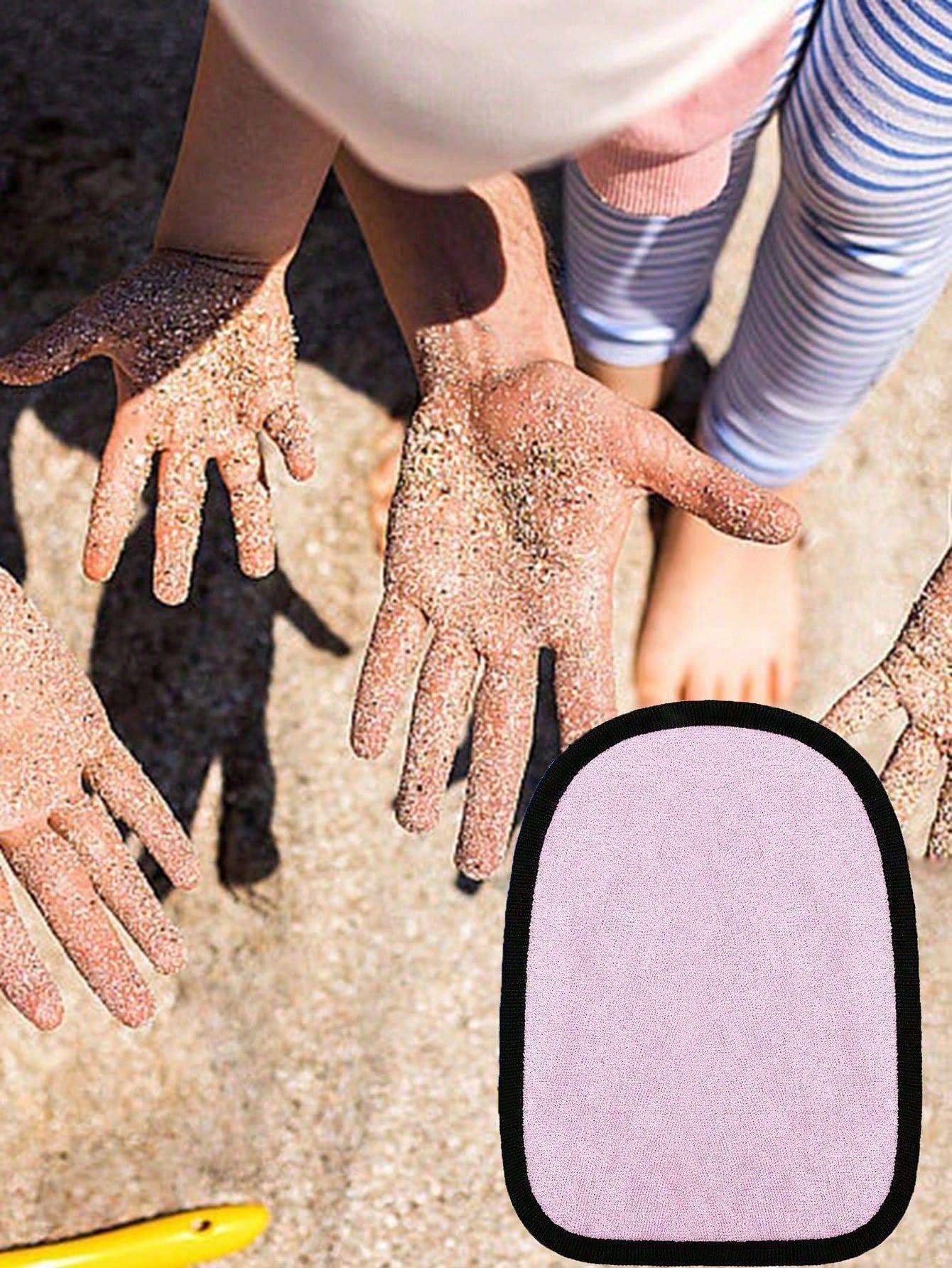 4-Pack Beach Sand Remover Gloves – Holiday Essential for Family Beach Trips, Double-Sided Bathing Gloves for Sand Removal, Spa Massage, for Water Sports & — image 4