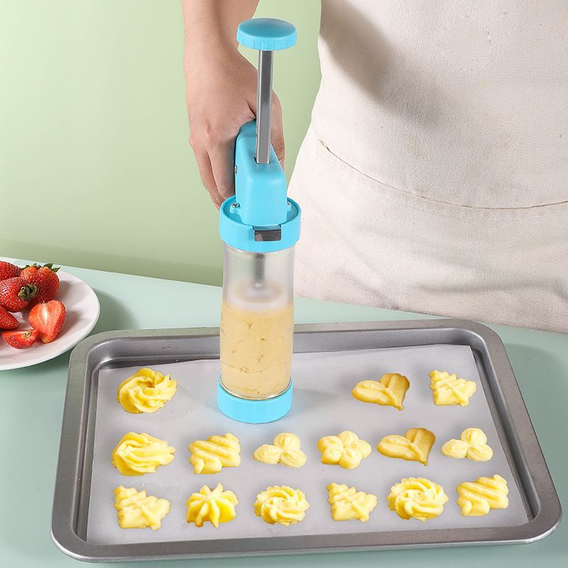 Cookie Maker Press Gun Kit - Multifunctional Comfort Grip Cookie Press Pump - DIY Plastic Biscuit Maker Cake Decorating Set — image 4