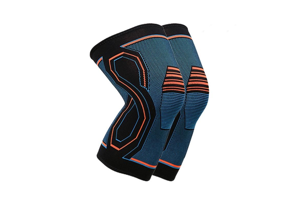 2-Pack Knitted Knee Support Sleeve Leg Brace for Gym Sports Running(S)