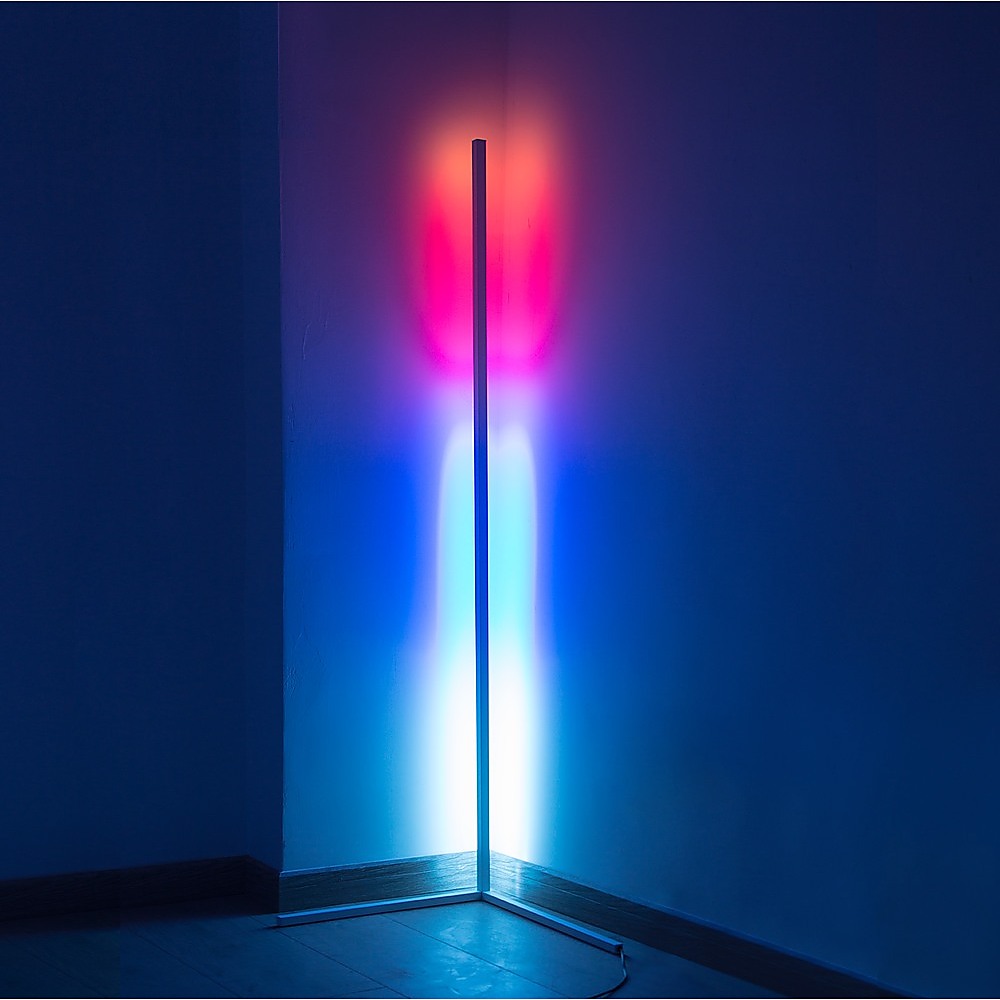 Modern - Colour RGB - Minimalist LED Corner Floor Lamp - White - Mood Lighting — image 2