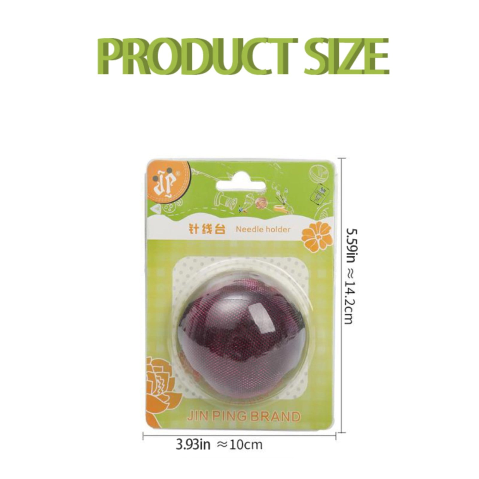 Smooth Round Pin Cushion! Eewia Needle and Thread Kit Clearance, Glossy Pin Cushion Wooden Base Needle Pincushion Round Pin Cushion for Sewing Needle Holder Or — image 3