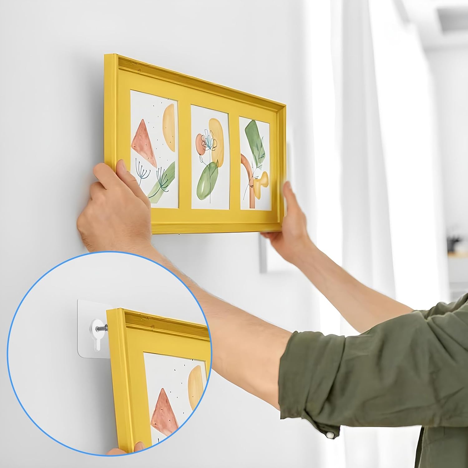 20 PCS Quick Stick Studs for Hanging Adhesive Wall Hooks Wall Hangers Self Adhesive Hooks Without Nails Screw Free Sticker, Seamless Screws for Mount, Reusable โ image 4