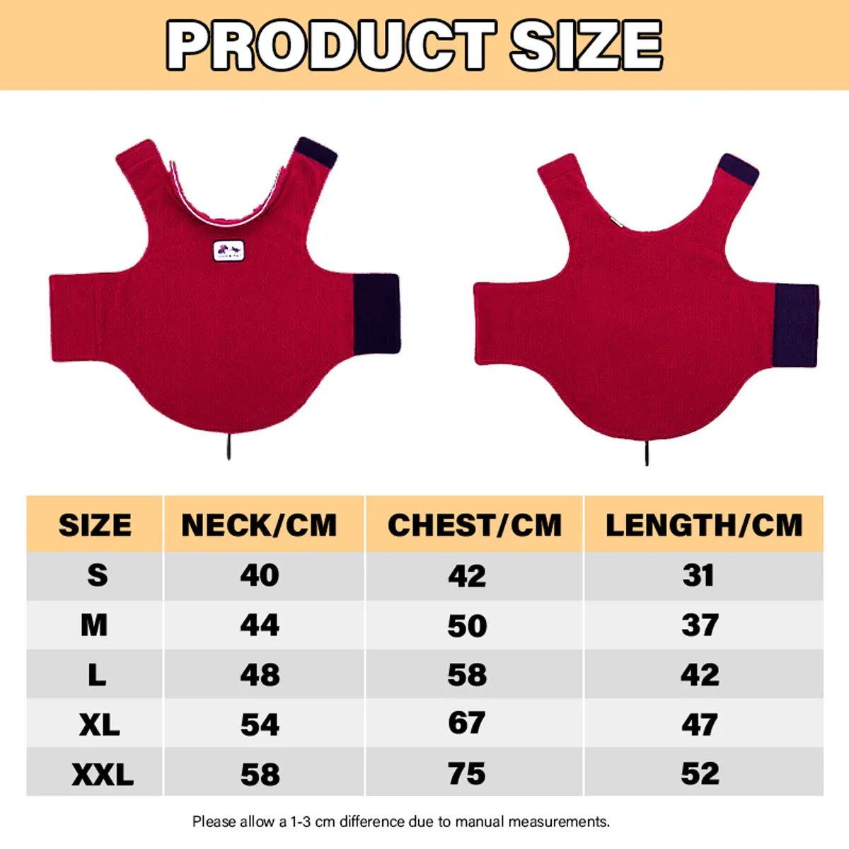 L Size Pet Dog Warm Coat Fleece Jacket Jumper Sweater Winter Puppy Vest Outfit - Yellow — image 4