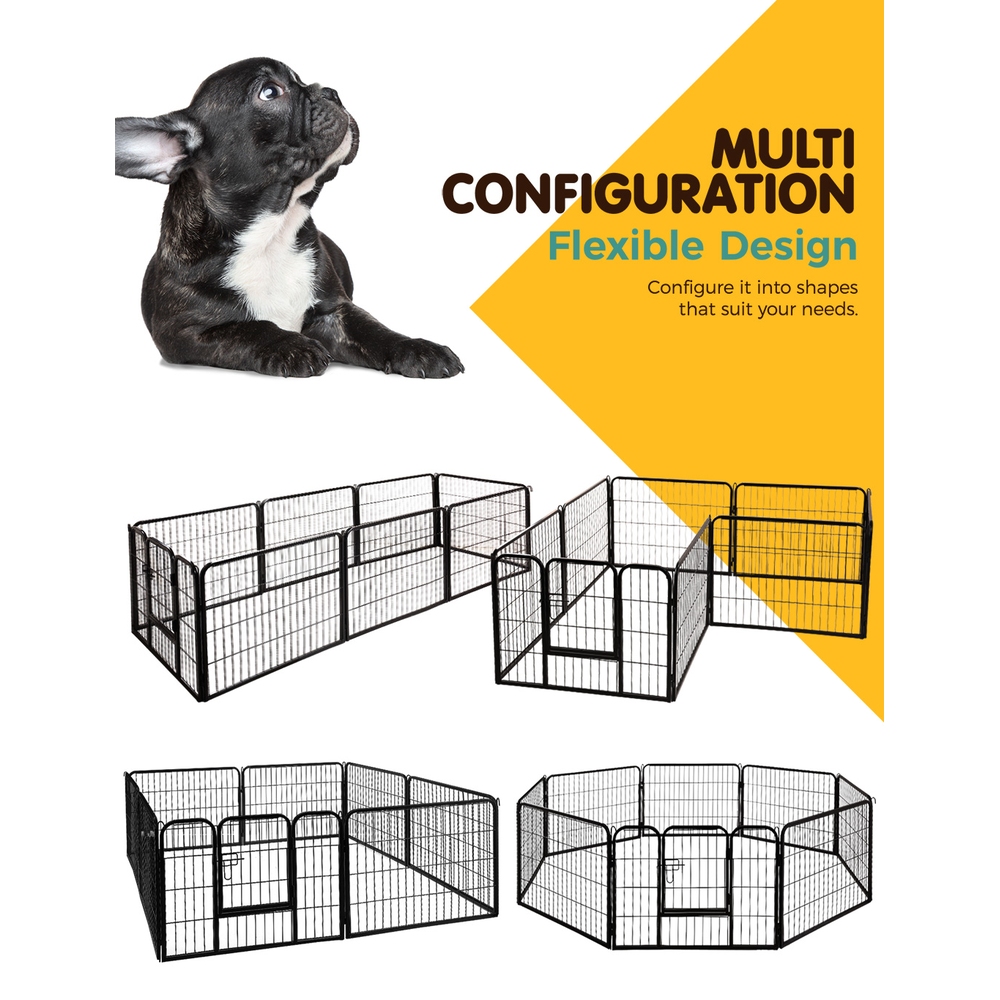 i.Pet 24" 8 Panel Dog Playpen Pet Exercise Cage Enclosure Fence Play Pen — image 3