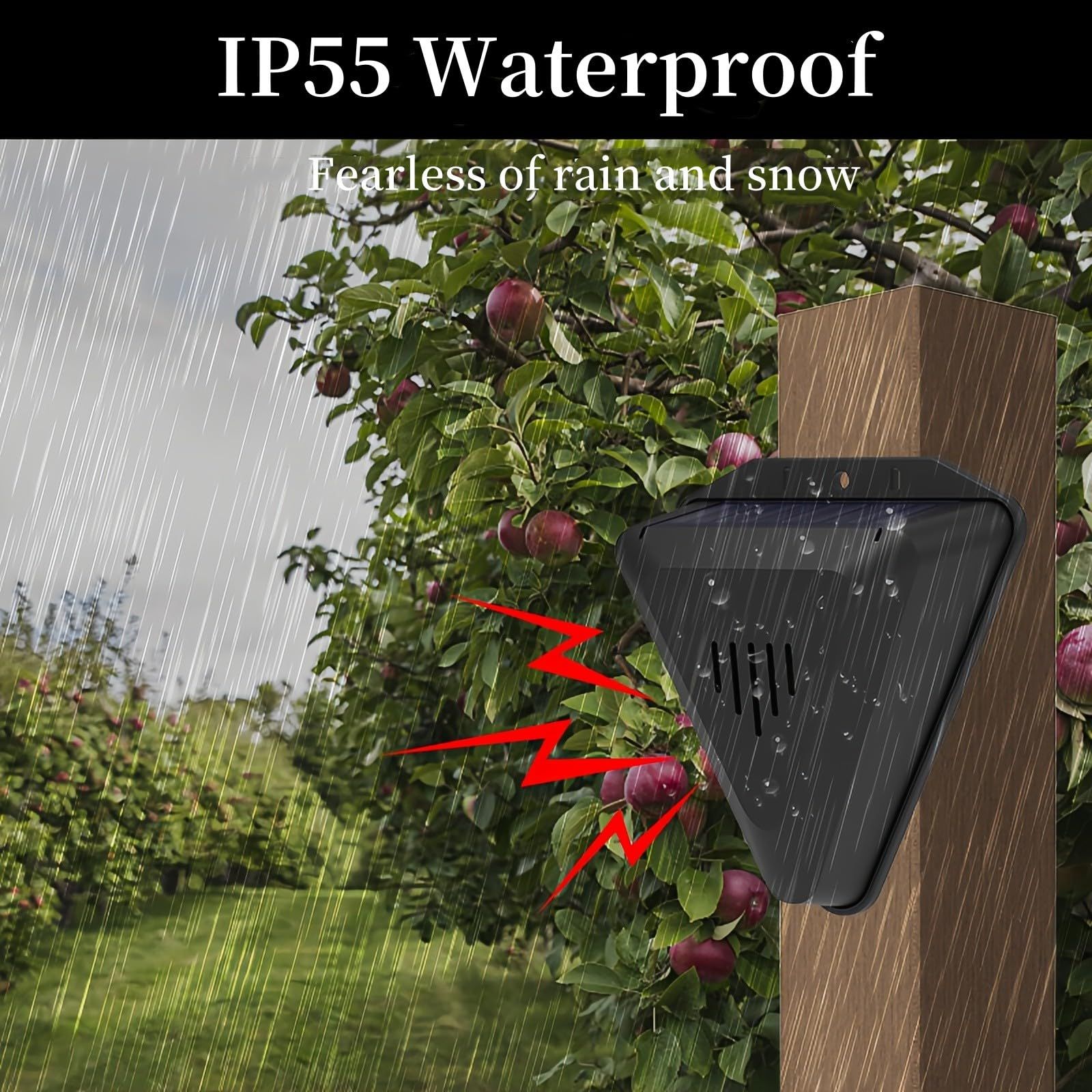 Solar bird repellent device with waterproof 360 ° all-round protection and multiple sound barriers suitable for outdoor courtyards — image 2