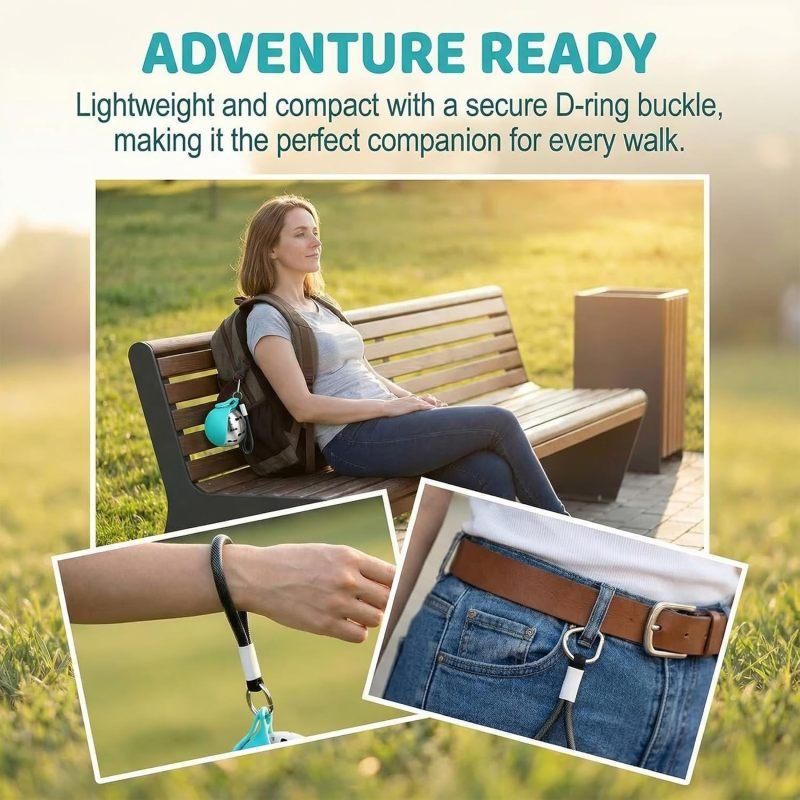 10oz Stainless Steel 2-in-1 Leakproof Dog Water Bottle with Bowl, Portable for Travel Walking Pink โ image 3