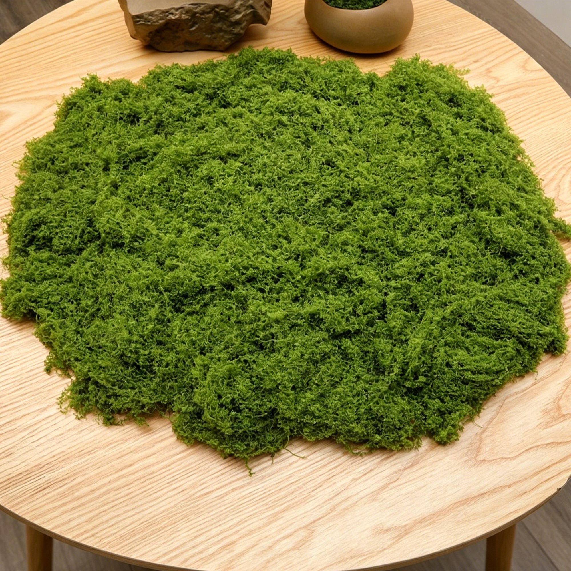 diy artificial moss lawn-Light Green Filamentous Moss 100g