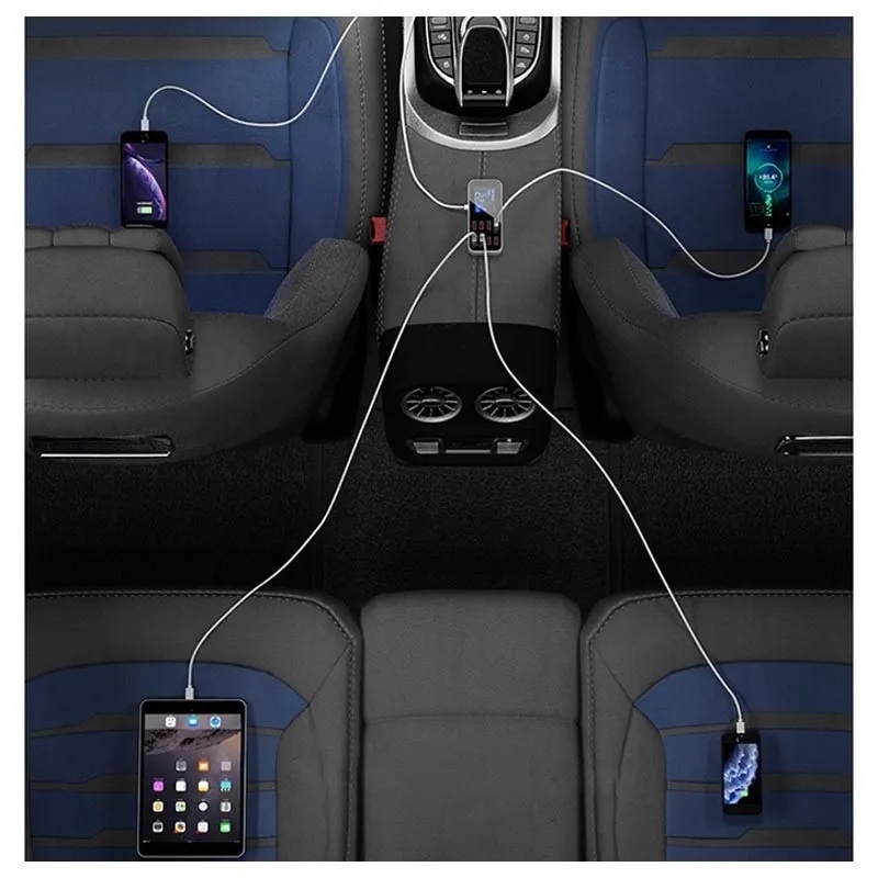 8-Port PD+QC3.0 Car Charger with LED Display — image 5