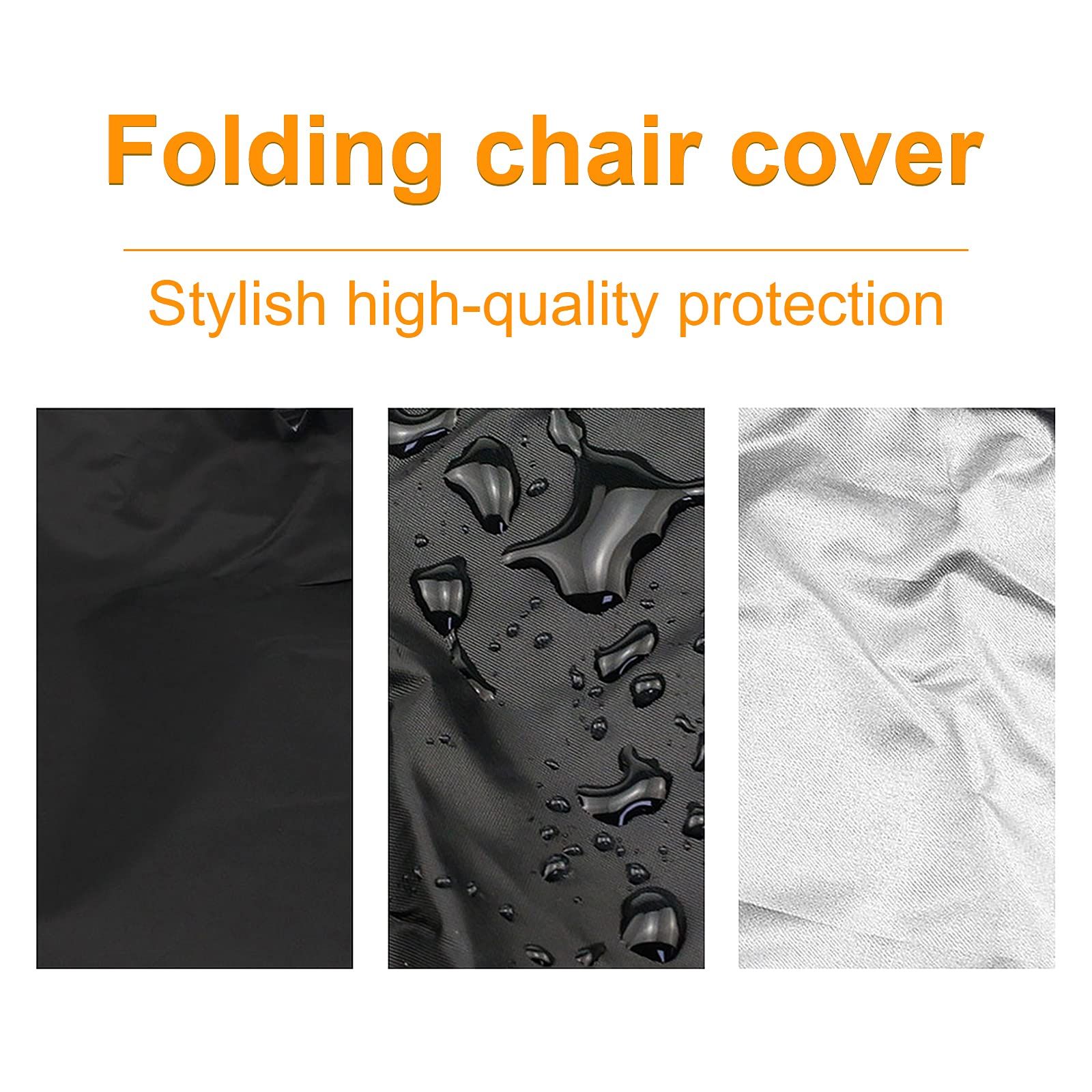 Outdoor Furniture Cover Waterproof 2PCS, Dustproof Anti Gravity Chair Cover with Storage Bag, 28" W x 13" D x 43" H, Black — image 4