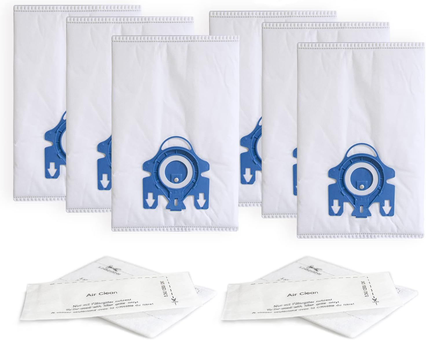 Replacement GN Vacuum Cleaner Bags Compatible with Miele Classic C1,Complete C2, Complete C3, S227/S240, S270,S400,S2,S5,S8 Series Canister Vacuum Cleaner (6