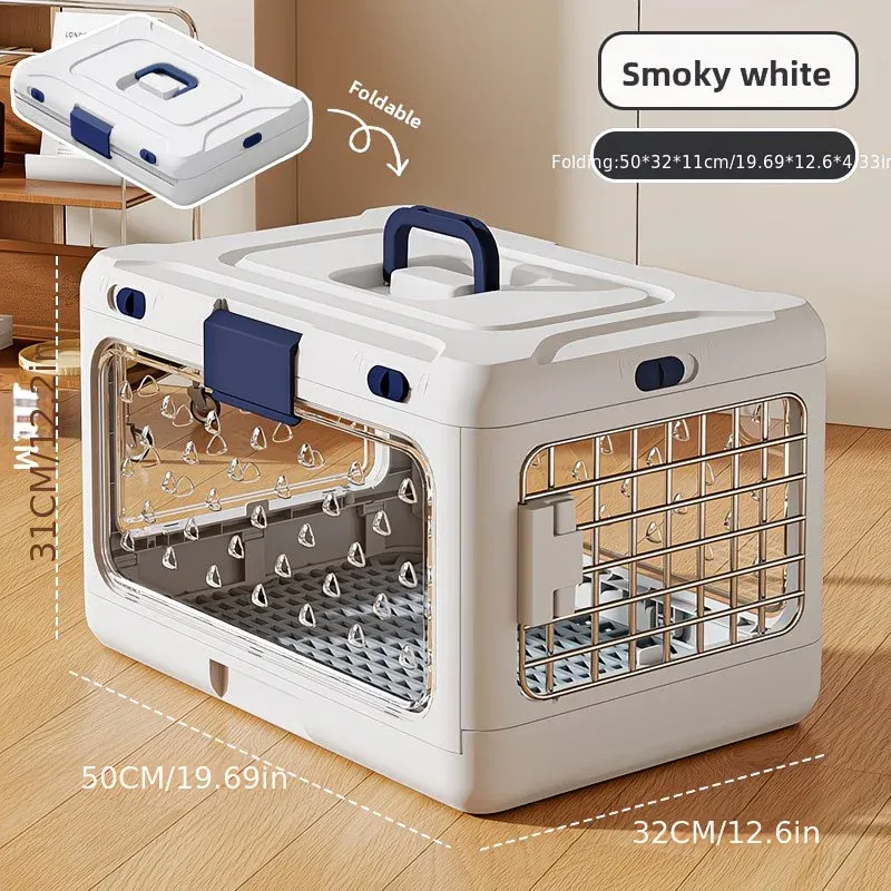 Foldable Pet Travel Carrier, PP Material with Reinforced Iron Mesh, Four Colors Available, Spacious When Expanded, Space-Saving When Folded – Ideal for Travel — image 3