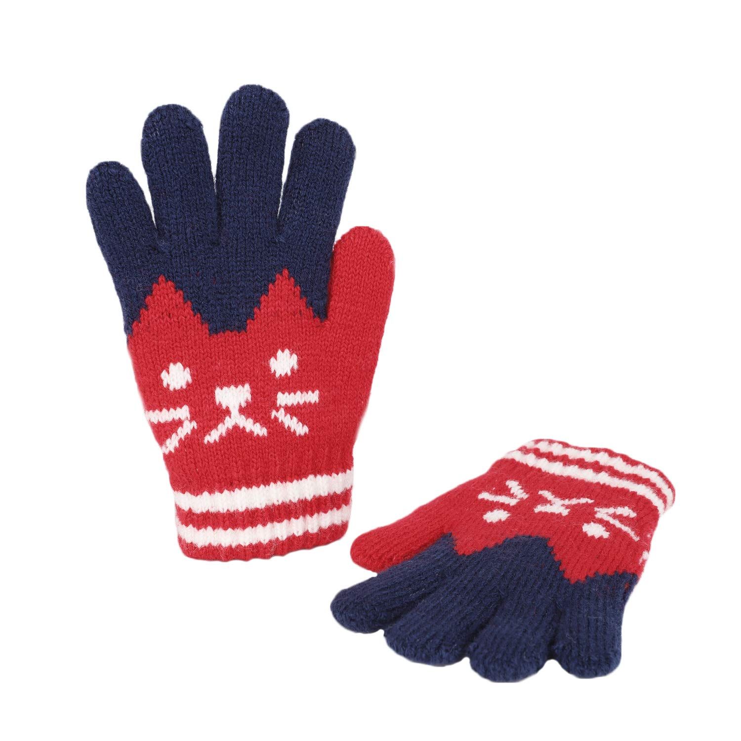 Women Men Winter Touch Screen Gloves Warm Knit Texting Mittens for Smartphone Cat Design Winter Warm Skate Cycling โ image 2