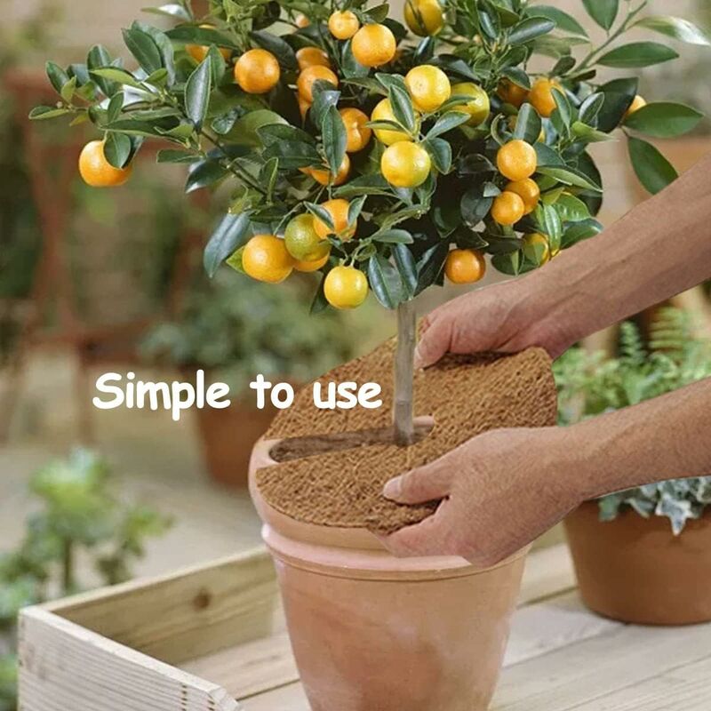 Pieces Mulching Disc, Winter Protection For Potted Plants, Plant Protection Mat, Biodegradable Coconut Mat Plants For โ image 4