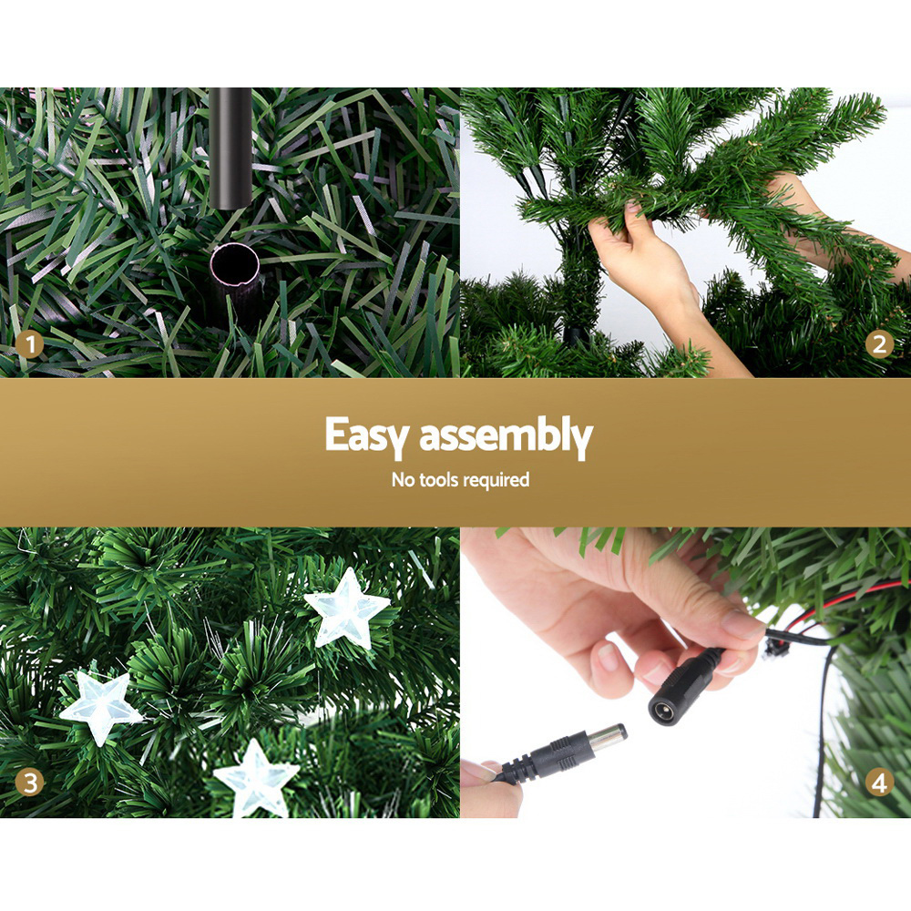 Jingle Jollys 1.5m Christmas Tree Optic Fibre LED Xmas tree Multi Colour โ image 3