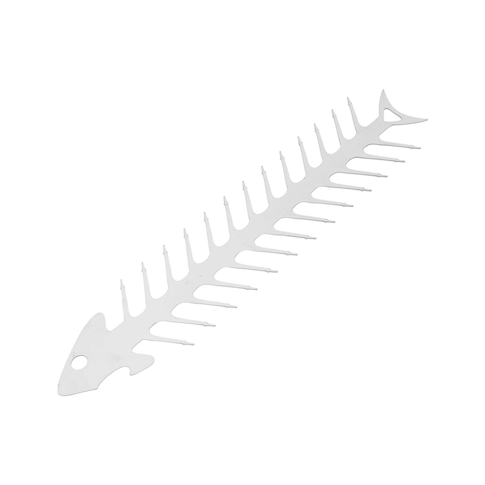 Flat Double Pronged Skewers Stainless Steel Reusable BBQ Skewers for Meet Kitchen Camping Fish Shape โ image 3