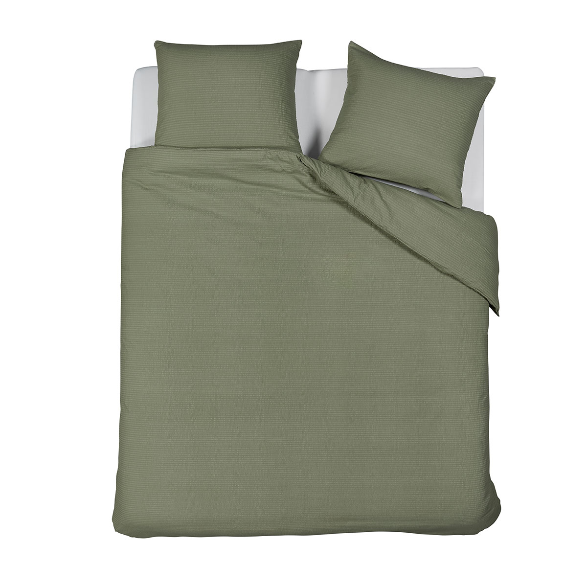 Bedding House Summer Green Seersucker Cotton Quilt Cover Set Queen โ image 5