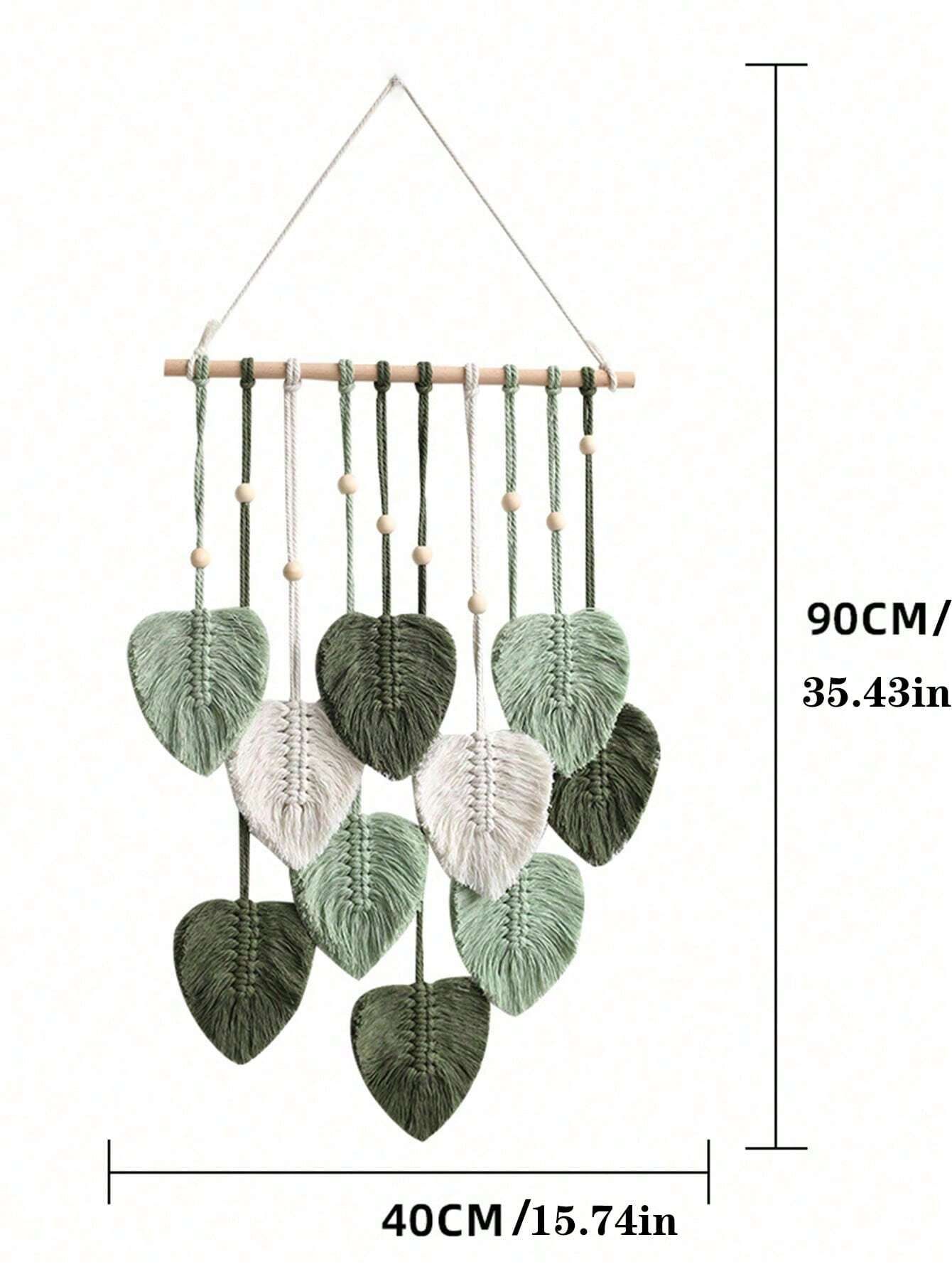1PC Spring Woven Leaf Design Wall Hanging – Boho Home Decor, Room Decor, Wall Art, Birthday Graduation Gift — image 2