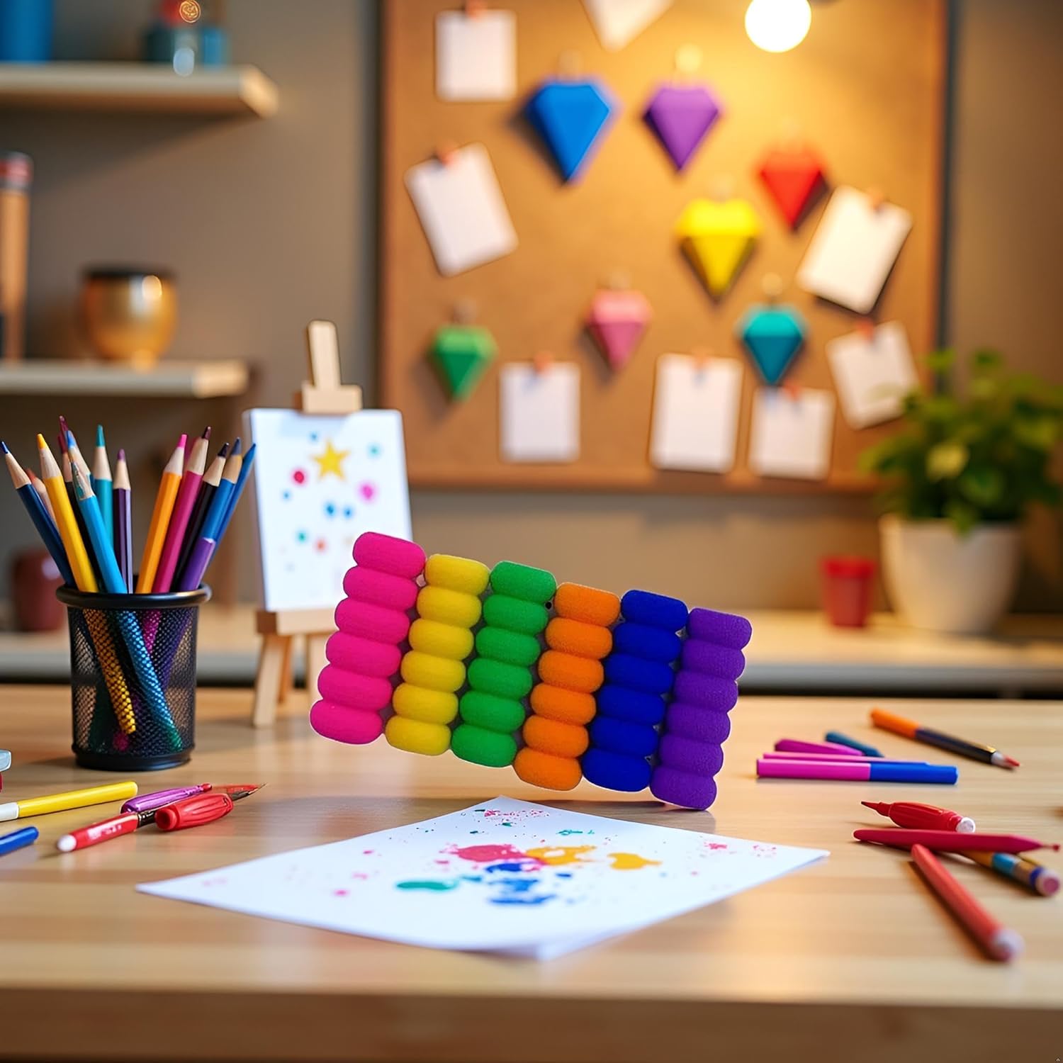 10Pcs Random Color Soft Foam Pencil Grips, Pen Grippers for Diamond Painting Pens Drill Pen, Pencil Cushion Drawing Pens for Drawing Writing Kids Toddlers โ image 4
