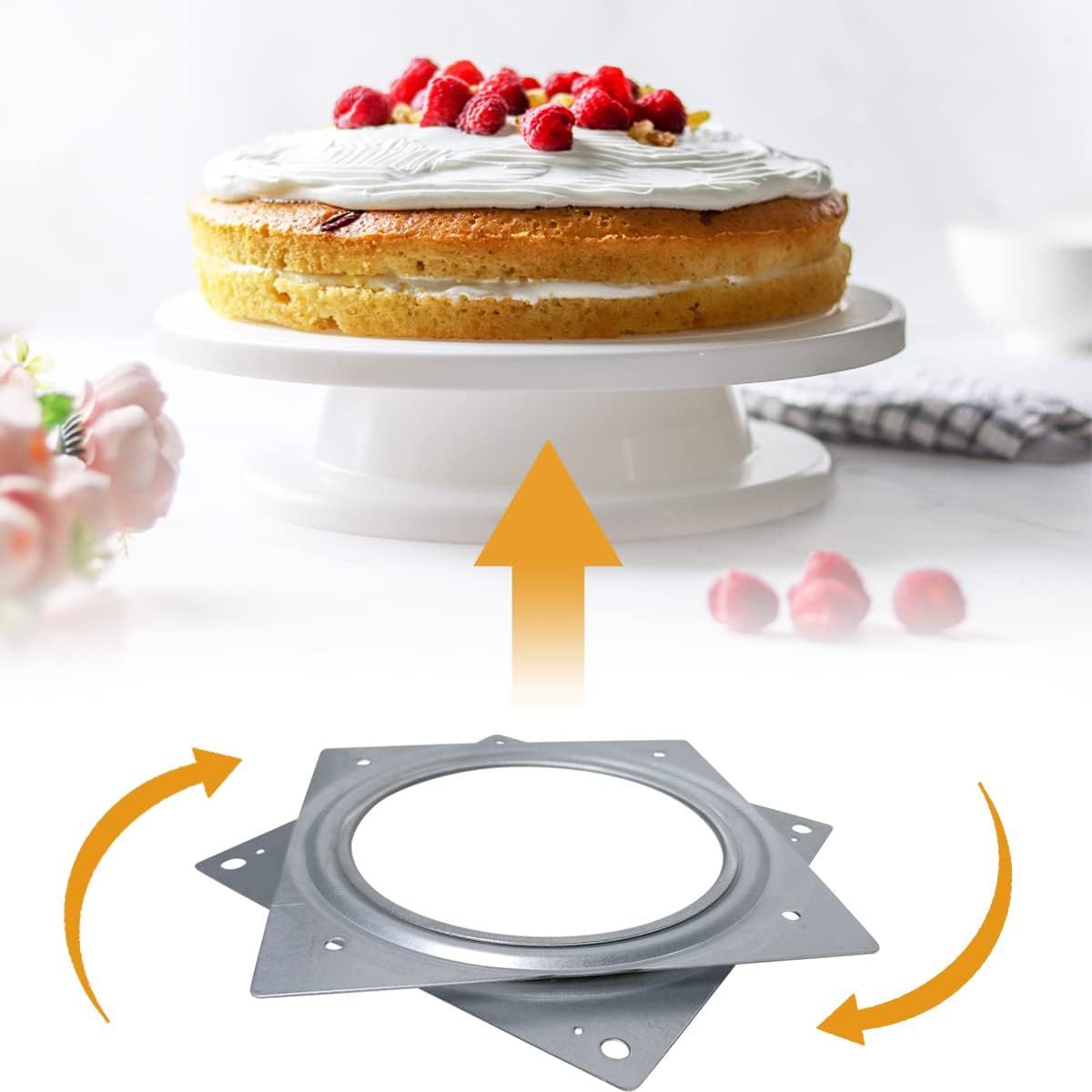 Square Lazy Susan Turntable Bearing Plate, Rotating Hardware for Serving Trays, Swivel Tables, Storage Racks and DIY Furniture, 15.2 cm โ image 5