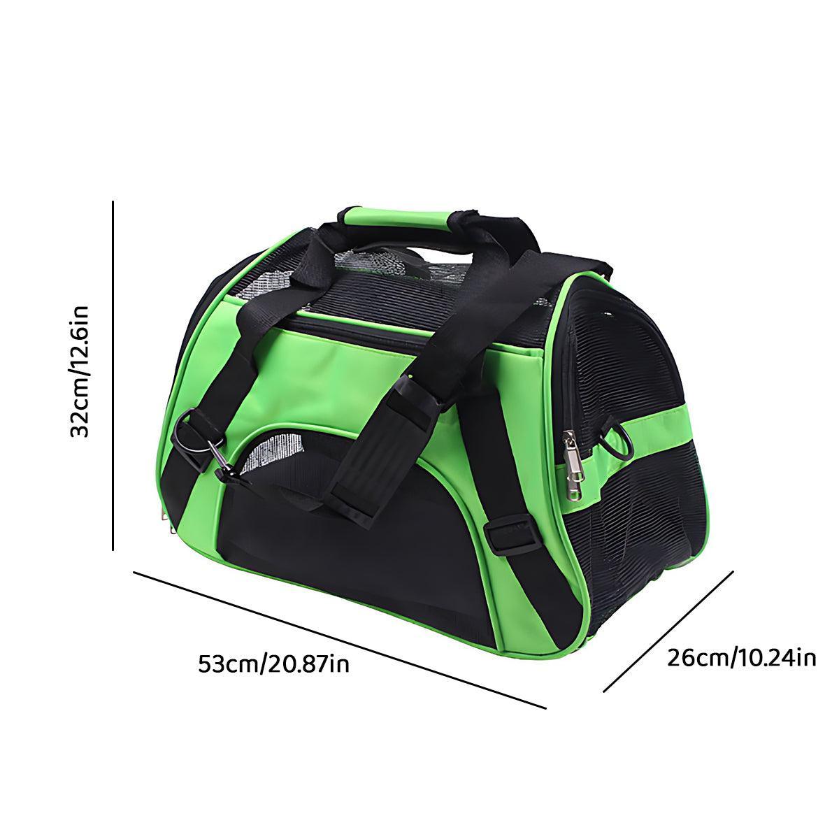 Pet Carrier Bag Portable Large Cat Dog Comfort Tote Travel Bag Airline Approved - Green — image 3