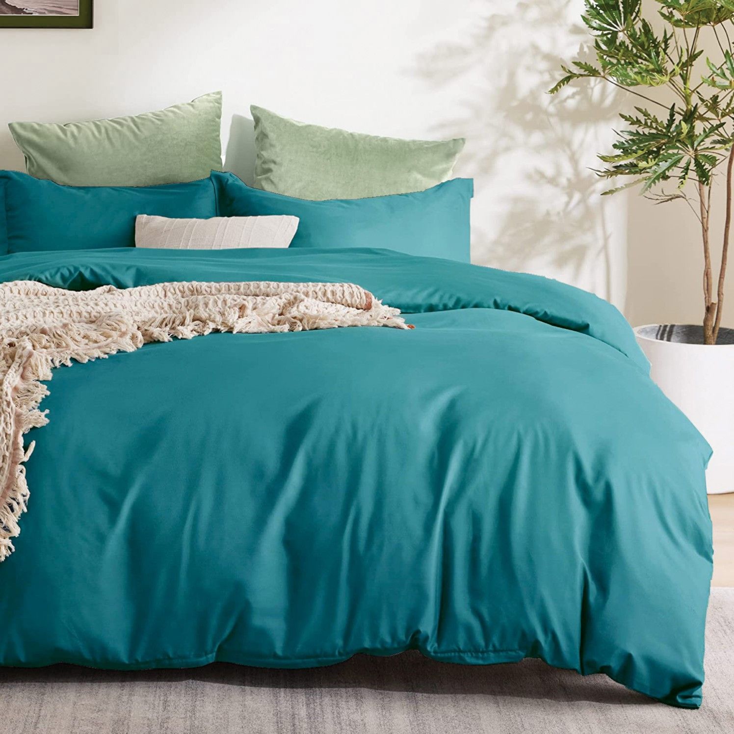 3 Piece Hotel Soft Microfiber Quilt Cover Set-2000TC Duvet/Donna Cover Set & Pillowcases -1 Quilt Cover Zipper Closure & 1 x Pillowcases-Breathable Bedding — image 5
